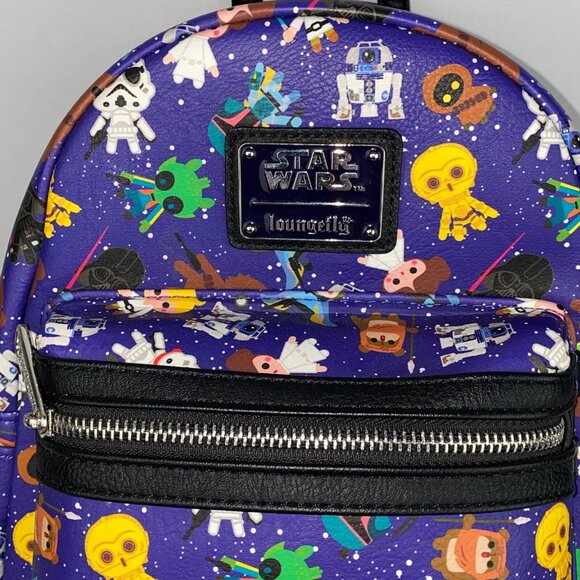 Disney Parks Exclusive X Loungefly Star Wars Chibi Backpack Collectible NWOT - Picture 9 of 16